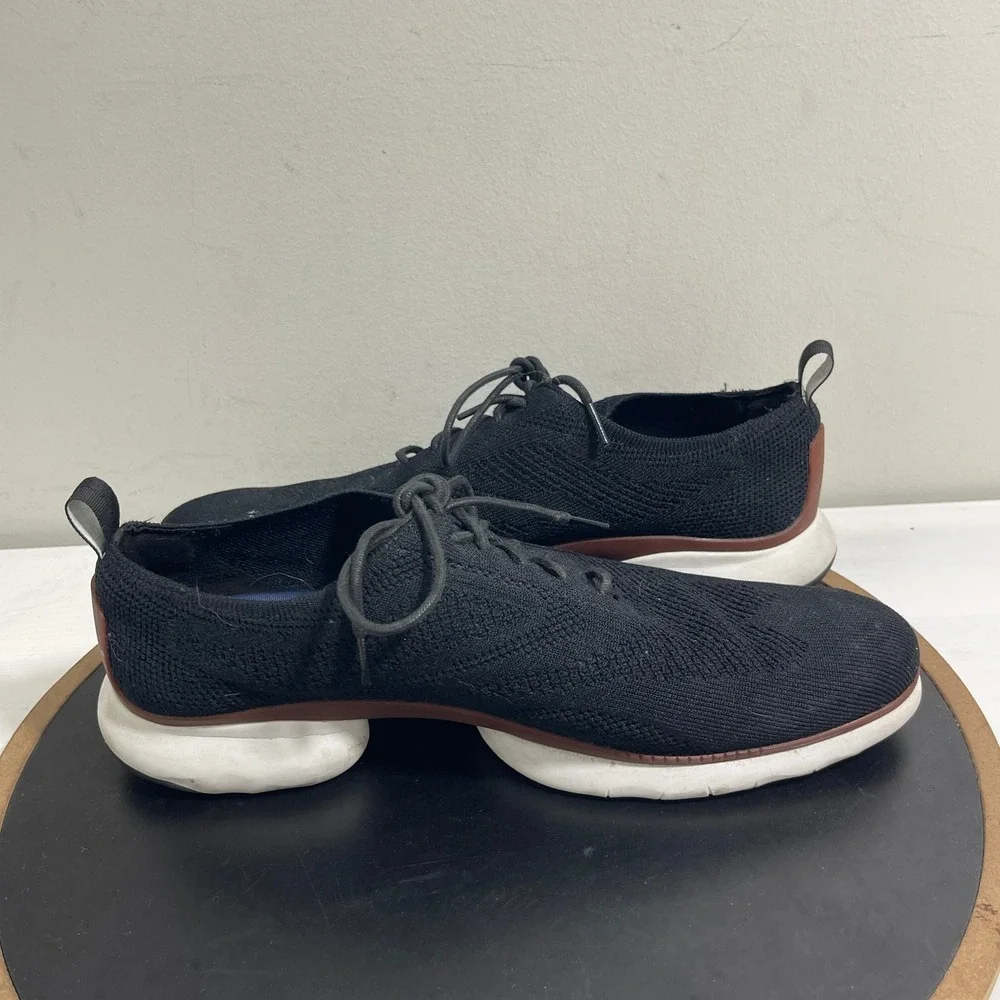 Cole Haan Original Grand Knit Oxford Men 11.5M Black Knit‎ Casual Shoes Casual